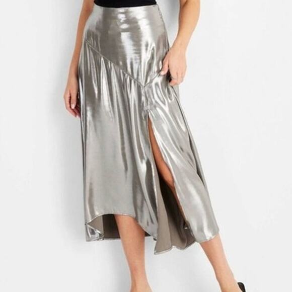 Women's Future Collective Skirt Metallic Large New Years Holiday - Picture 1 of 3